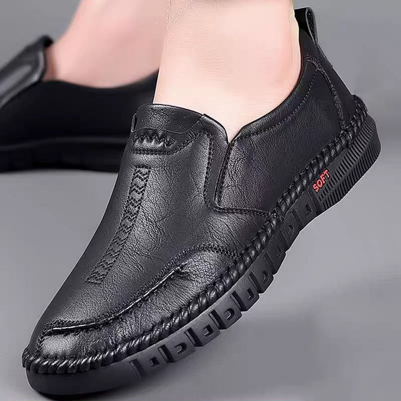 👞【39-44】Pánske ležérne kožené topánky s mäkkou podrážkou 