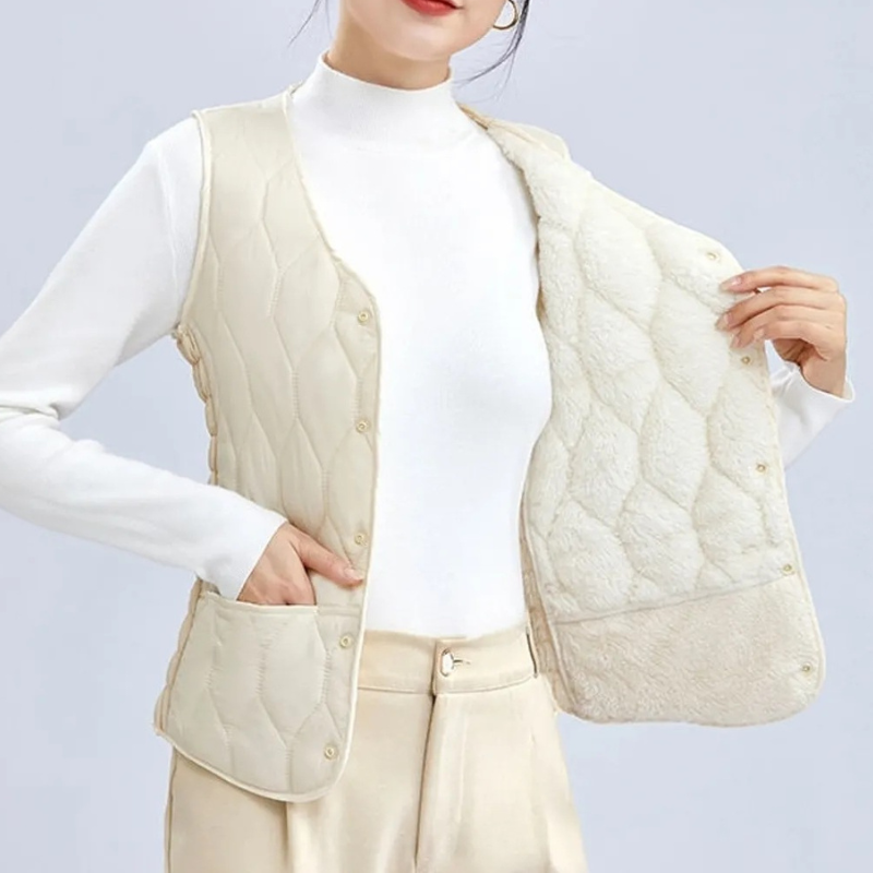 💟 Ženski kratek telovnik za spodnje nošenje. Nov, lahek, topel brezrokavnik za jesen in zimo