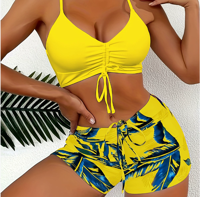🏊‍♀️👙【Promoție de vară】Costum de baie elegant cu imprimeu – mărimi mari disponibile.