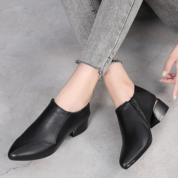 👠【35-40】Moda Piele moale Talpa moale Doamnelor Tocuri joase