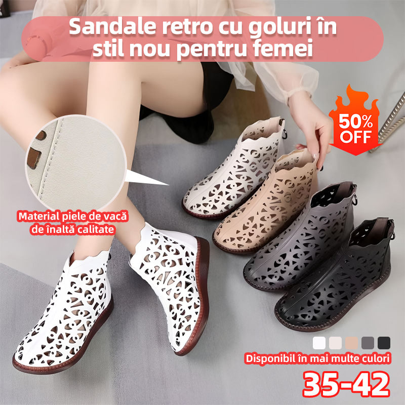 【35-42】Pantofi sport damă din piele moale, cu talpă plată și gol, vara anului_4047425