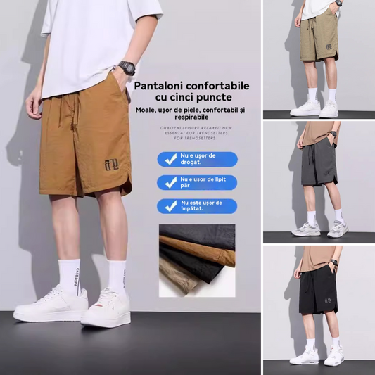 💦🧊【M-5XL】Pantaloni scurți sport subțiri din mătase glacială pentru bărbați, cu uscare rapidă.