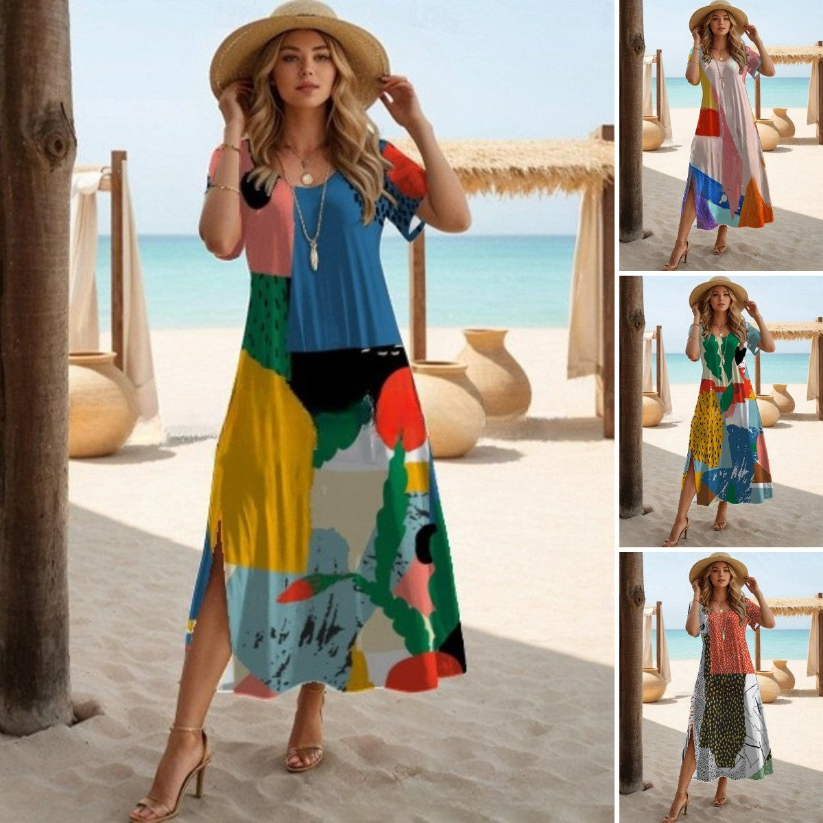 🔥✨【S-3XL】2025, la modă nouă elegantă casual rochiei, potrivită pentru vacanța la mare.