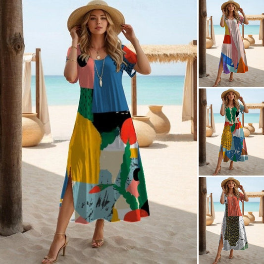 🔥✨【S-3XL】2025, la modă nouă elegantă casual rochiei, potrivită pentru vacanța la mare.
