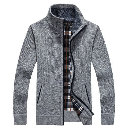 🍁 [M~3XL] Nov jesenski in zimski moški ohlapen pulover z ovratnikom in zadrgo velika velikost