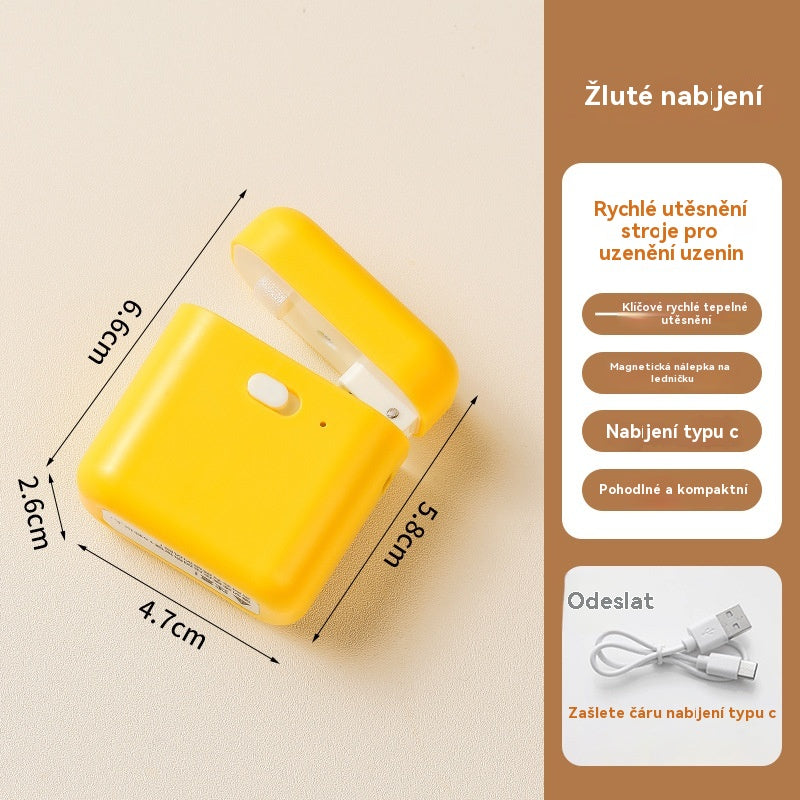 💛 Mini svářečka – Dobíjecí s konektorem typu C, uzamkněte čerstvost jedním dotykem