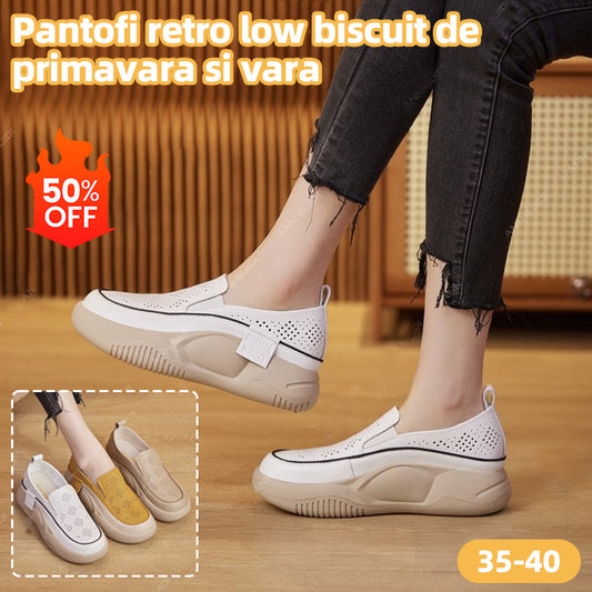 🎉🌼【35-40】👟Retro nízke piškótové topánky na jar 