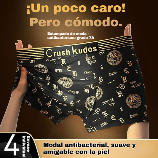 🔥【Kupte 2 a získejte 2 zdarma】🚹✅💥【40-140 kg】Pánské prodyšné spodní prádlo z ledového hedvábí, bezešvé pohodlné spodní prádlo, nadměrné velikosti, módní potisk