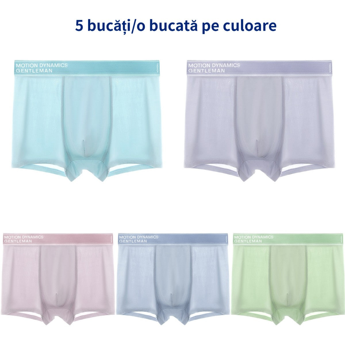 😎💥 (5 bucăți) Promoție de produse noi de vară: Boxer pentru bărbați, din mătase de gheață, cu plasă respirabilă