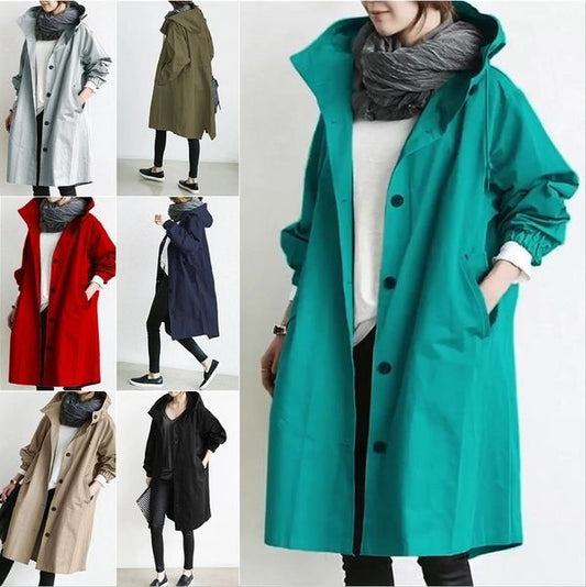 🥼【S-5XL】Nova jesenska dolga plus size priložnostna vetrovka, Ženska vsakodnevna moda