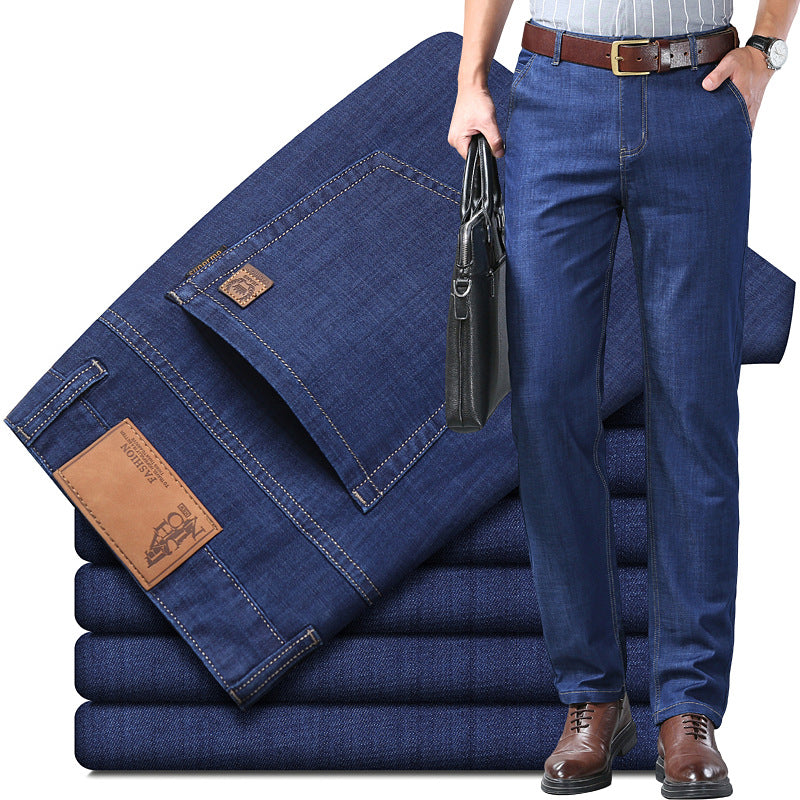 👖👖 Blugi pentru bărbați de mărime mare simpli, casual și versatili