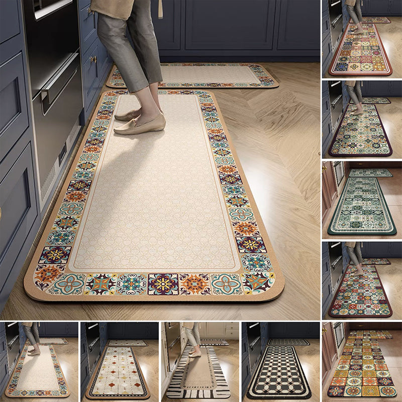 💥【Úgy fogy, mint a cukor】Csúszásgátló és nagy nedvszívó képességű szőnyegek konyhába és fürdőszobába