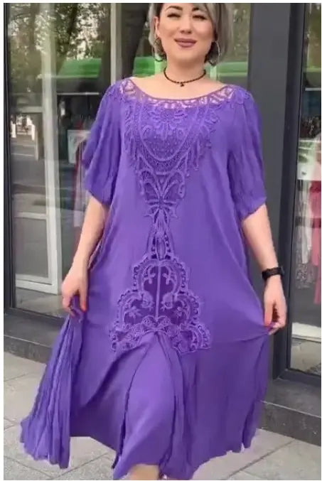 👗2025 Rochie nouă pentru femei cu dantelă lată, mărime mare