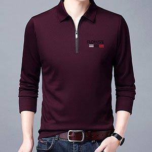 👔💁‍♂️ Tricou polo cu mânecă lungă pentru bărbați