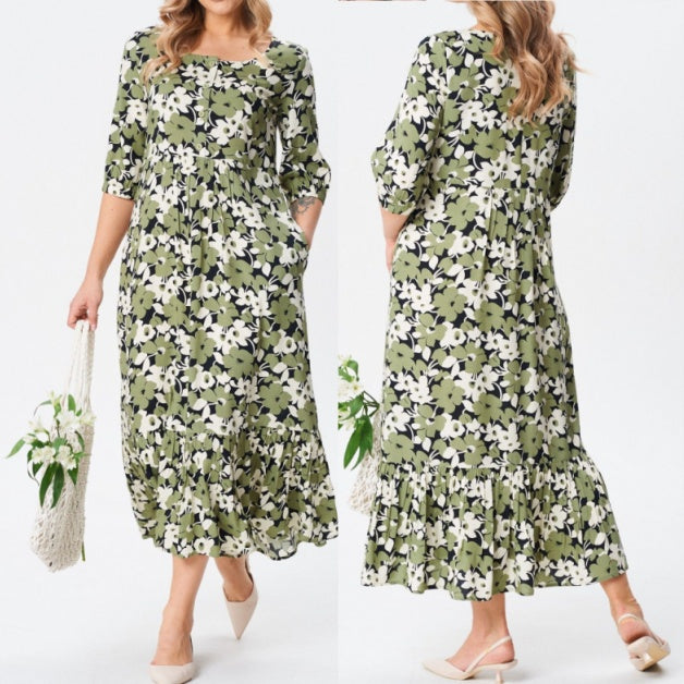 👗💕【S-5XL】Rochie lejeră din bumbac, mărimi mari | Confortabilă, vaporoasă, perfectă pentru vară