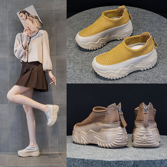 🩰❤ Aceasta este o pereche frumoasă de pantofi, Sandale casual de vară, model nou, cu talpă groasă și design decupat.