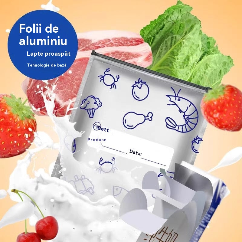 🥂🔥 Un total de 120 de pungi antibacteriene din folie de aluminiu, super ușor de utilizat, pentru păstrarea prospețimii.