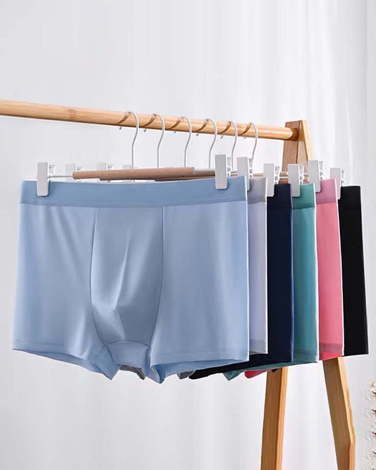 💦🧊【6 bucati】Slip boxer din mătase de gheață respirabil pentru bărbați.