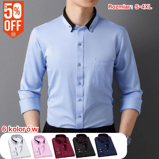 🏆【S-4XL】👔2025 Nowa oddychająca męska koszula biznesowa casualowa